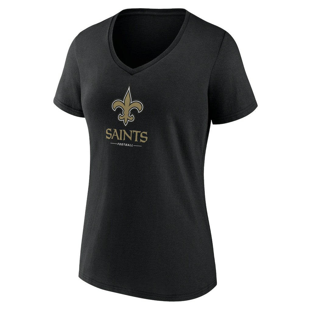 Women's Logo Team Lockup V-Neck T-Shirt - New Orleans Saints