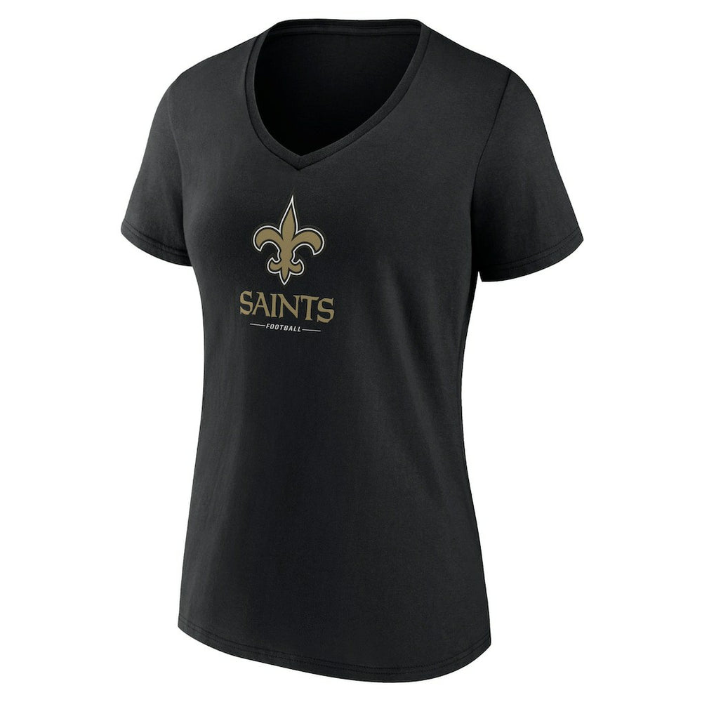 Women's Logo Team Lockup V-Neck T-Shirt - New Orleans Saints