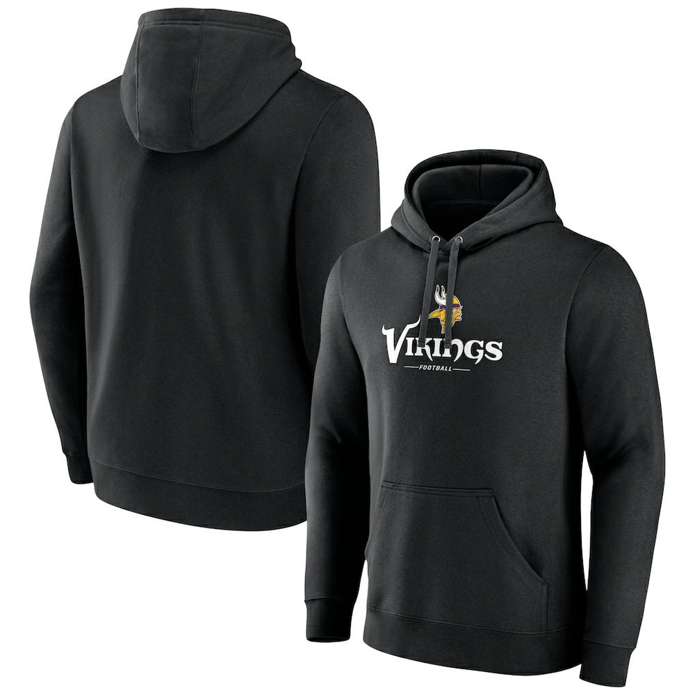 Primary Logo Team Lockup Fitted Pullover Hoodie - Minnesota Vikings