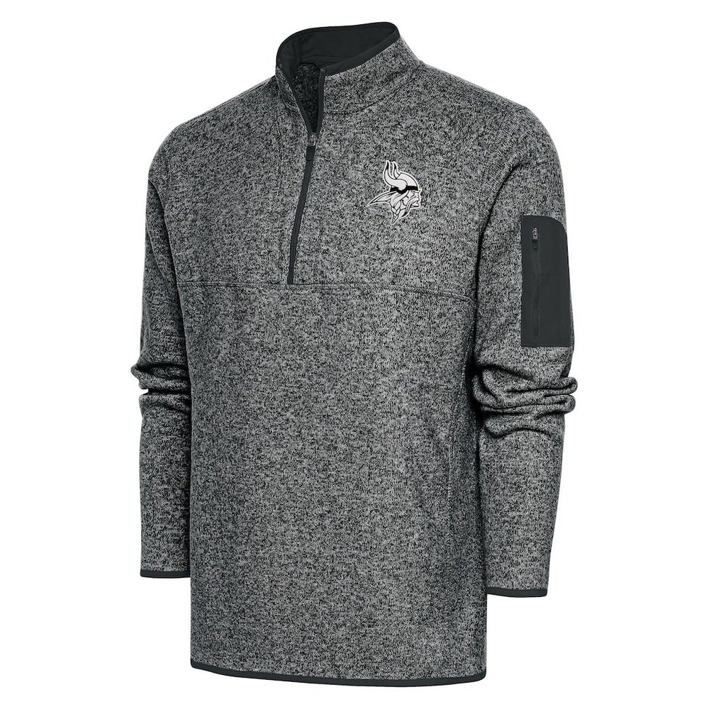 Antigua Metallic Logo Fortune Quarter-Zip Jacket - Minnesota Vikings