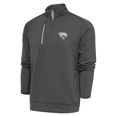 Antigua Metallic Logo Generation Quarter-Zip Pullover Top - Jacksonville Jaguars