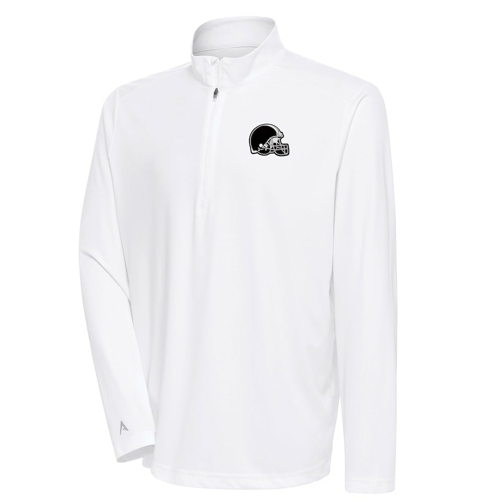Antigua Metallic Logo Tribute Quarter-Zip Top - Cleveland Browns