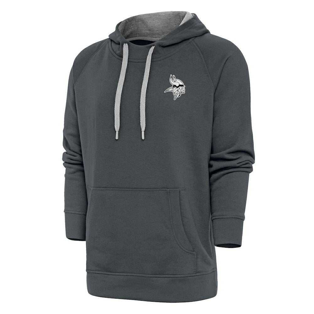 Antigua Metallic Logo Victory Pullover Hoodie - Minnesota Vikings