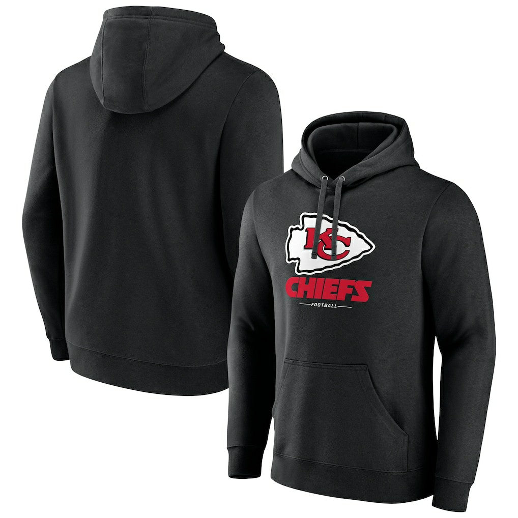 Logo Team Lockup Fitted Pullover Hoodie - Kansas City Chiefs