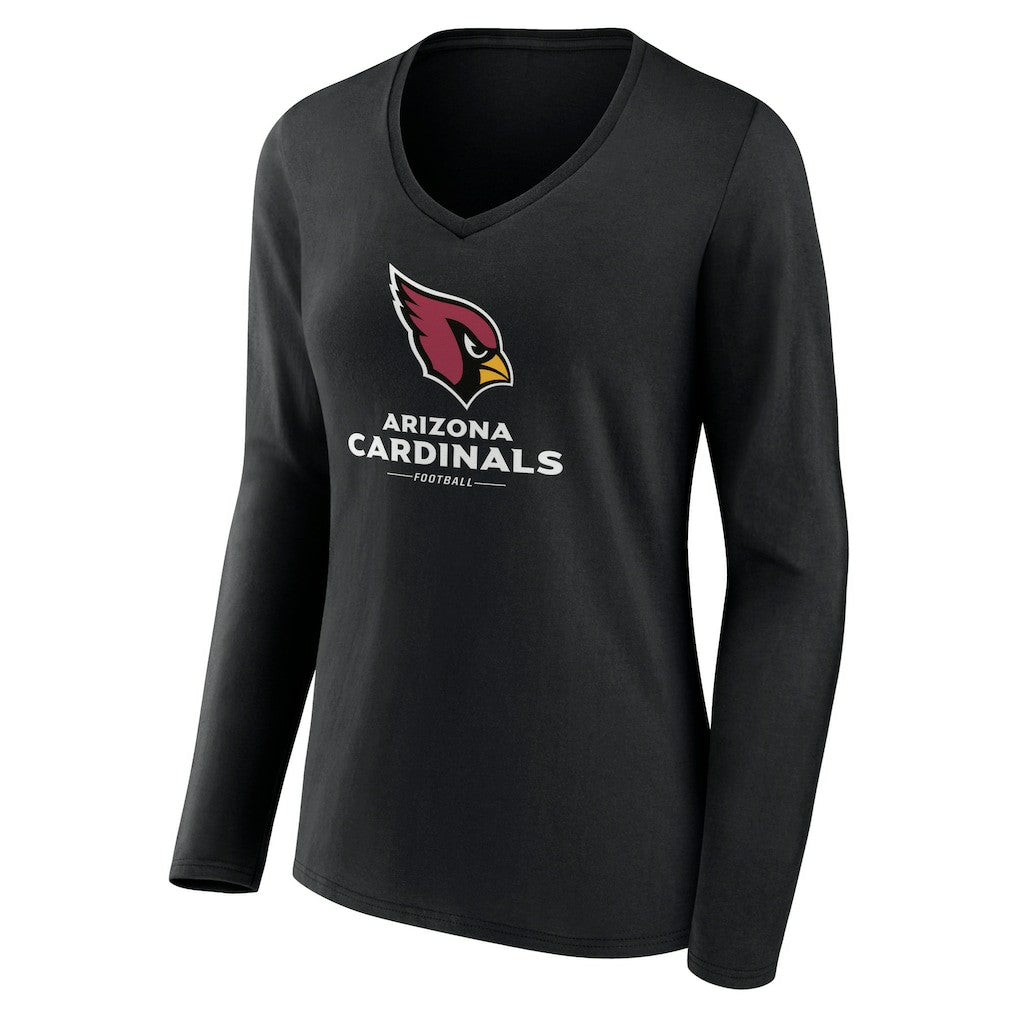 Women's Logo Team Lockup Long Sleeve V-Neck T-Shirt - Arizona Cardinals