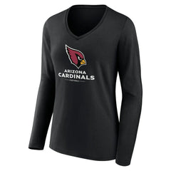 Women's Logo Team Lockup Long Sleeve V-Neck T-Shirt - Arizona Cardinals