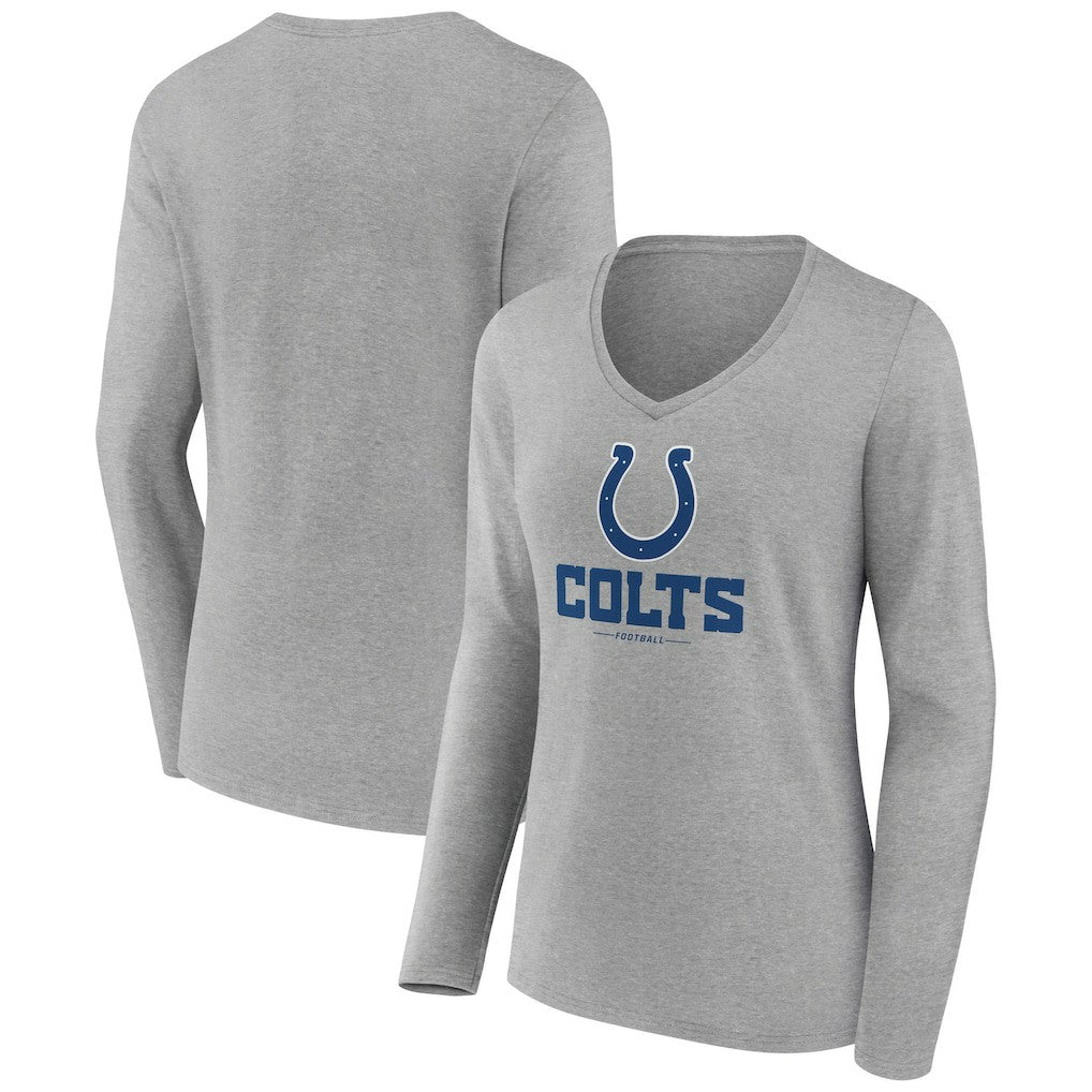 Women's Logo Team Lockup Long Sleeve V-Neck T-Shirt - Indianapolis Colts