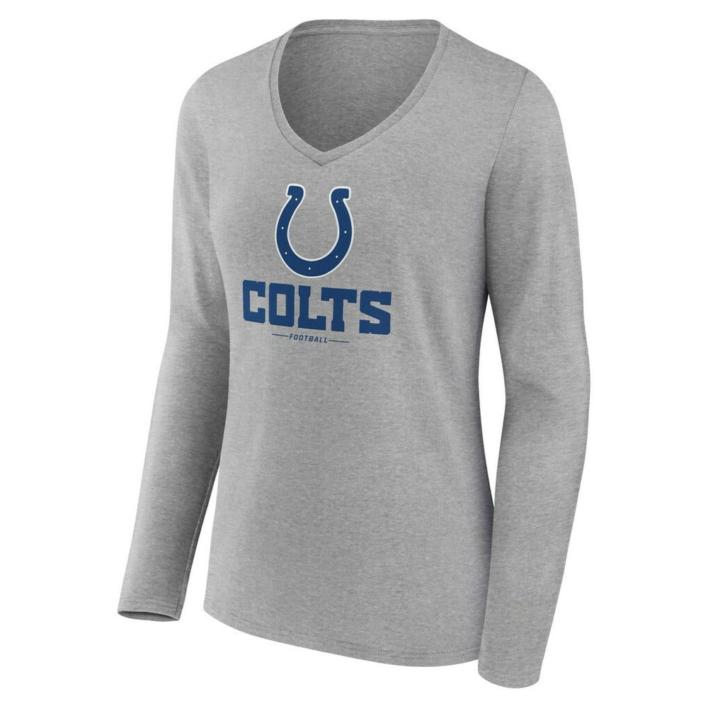 Women's Logo Team Lockup Long Sleeve V-Neck T-Shirt - Indianapolis Colts