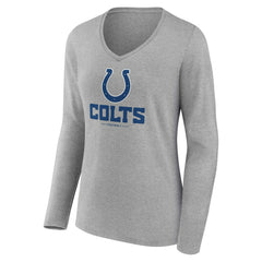 Women's Logo Team Lockup Long Sleeve V-Neck T-Shirt - Indianapolis Colts
