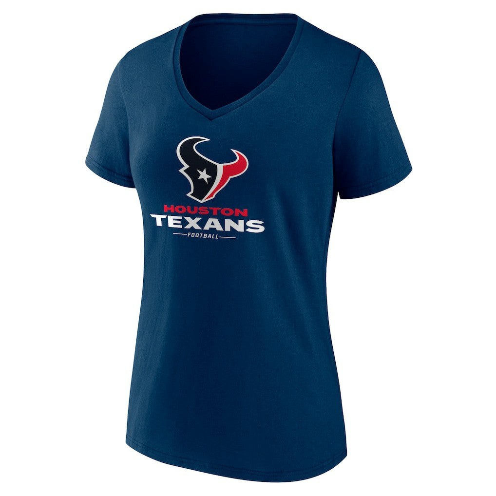 Women's Logo Team Lockup V-Neck T-Shirt - Houston Texans
