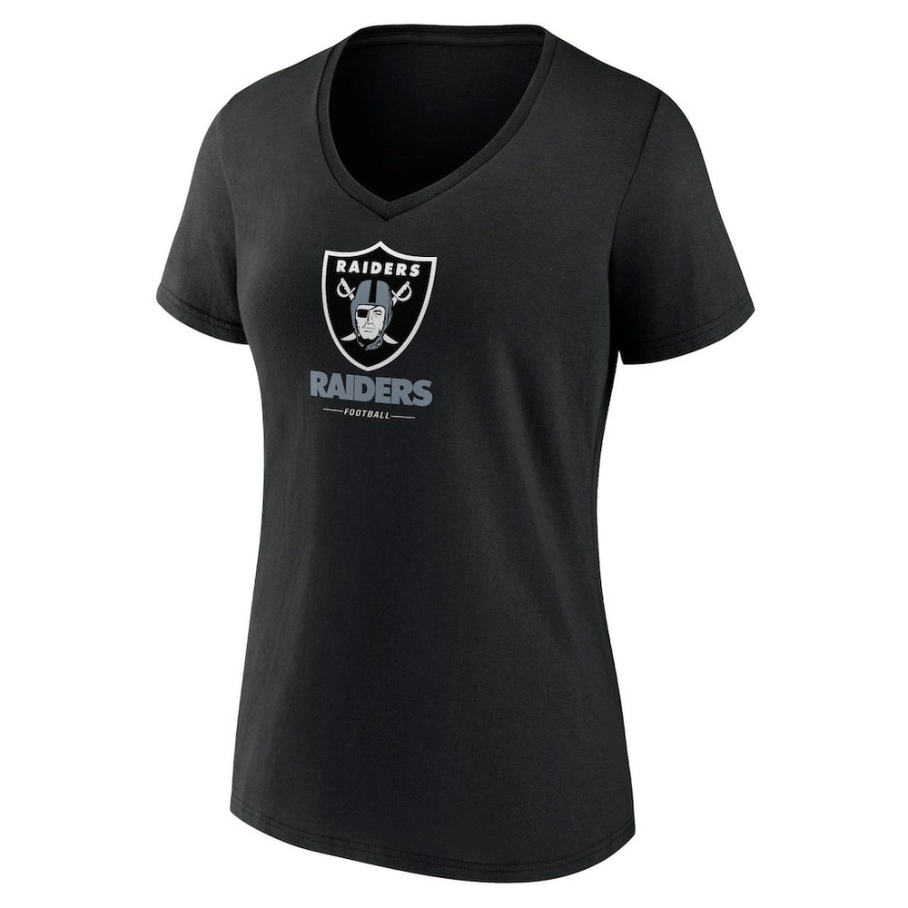 Women's Logo Team Lockup V-Neck T-Shirt - Las Vegas Raiders