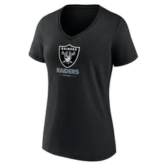 Women's Logo Team Lockup V-Neck T-Shirt - Las Vegas Raiders