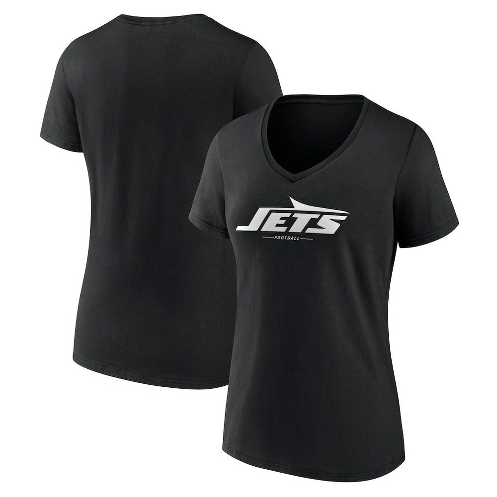 Women's Logo Team Lockup V-Neck T-Shirt - New York Jets
