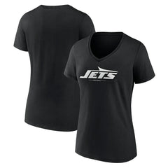Women's Logo Team Lockup V-Neck T-Shirt - New York Jets