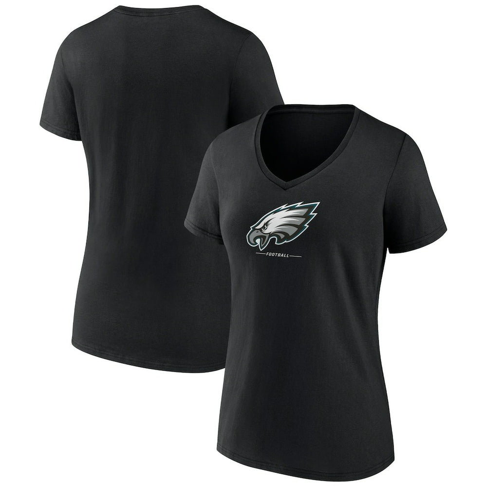 Women's Logo Team Lockup V-Neck T-Shirt - Philadelphia Eagles