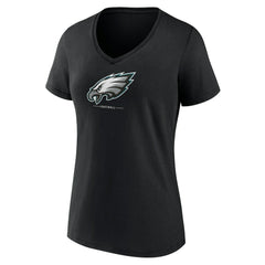 Women's Logo Team Lockup V-Neck T-Shirt - Philadelphia Eagles