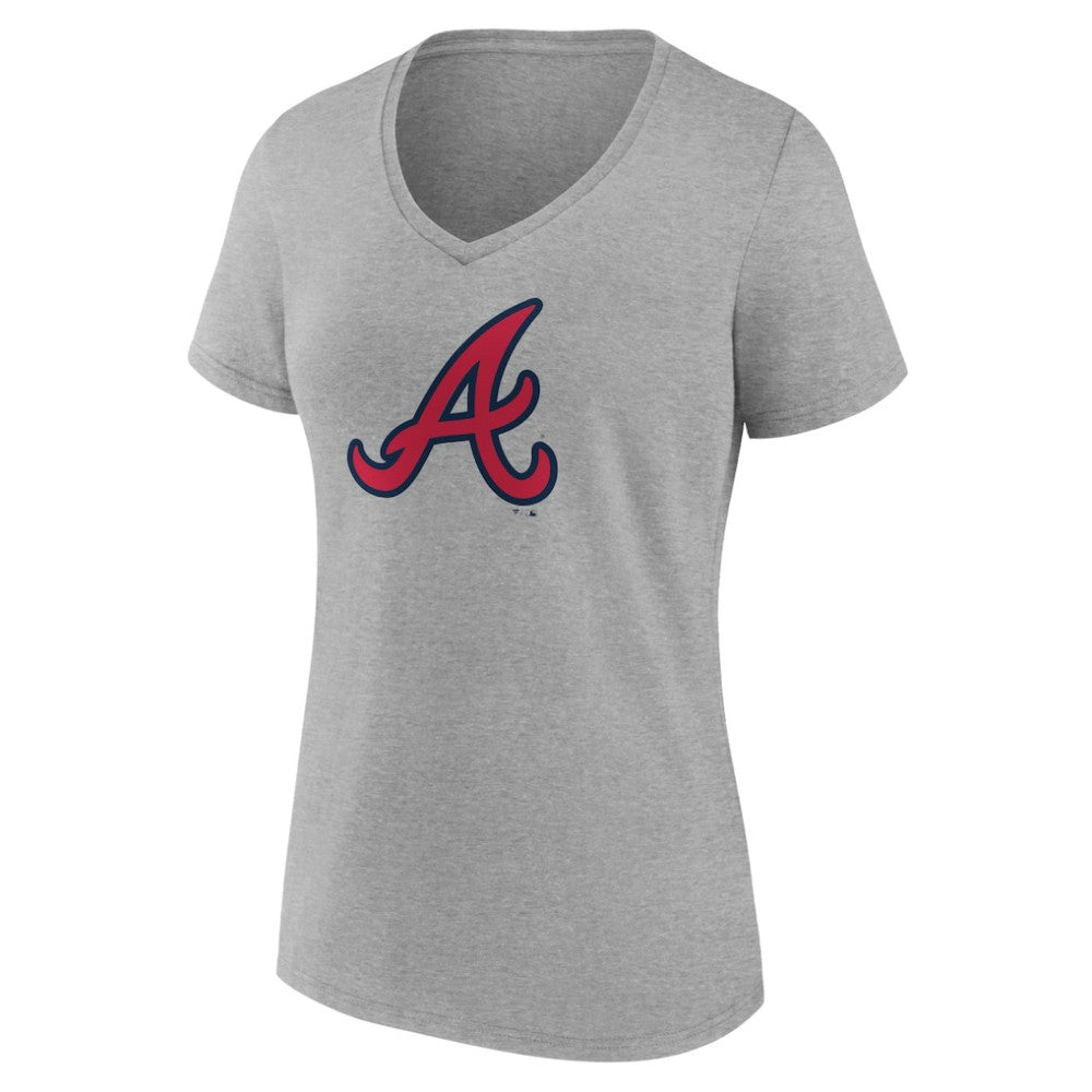 MLB Atlanta Braves Women's Official Logo V-Neck T-Shirt