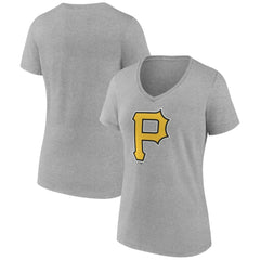 MLB Pittsburgh Pirates Women's Official Logo V-Neck T-Shirt