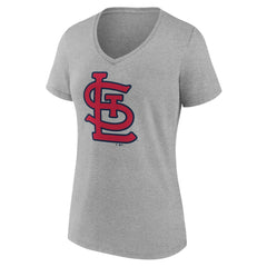 MLB St. Louis Cardinals Women's Official Logo V-Neck T-Shirt