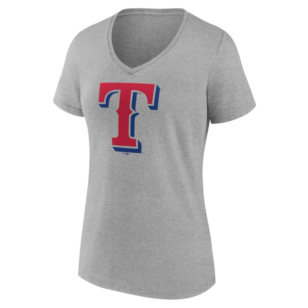 MLB Texas Rangers Women's Official Logo V-Neck T-Shirt