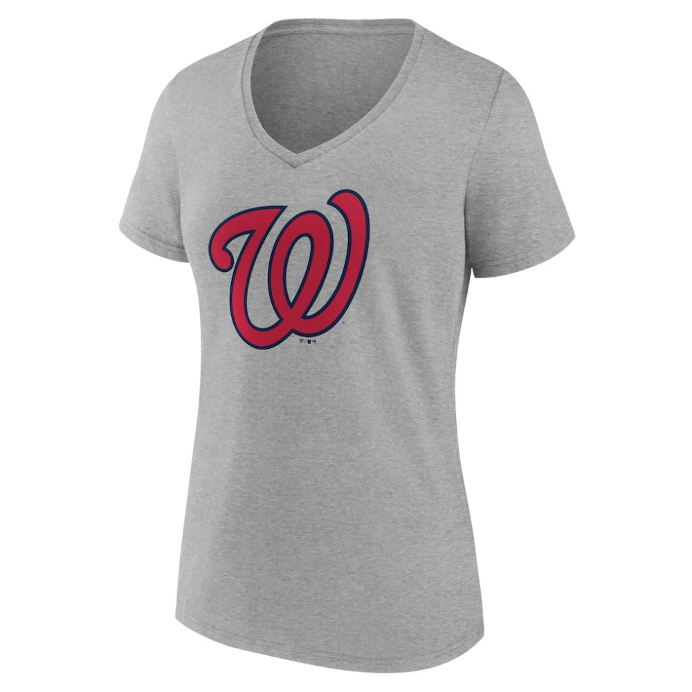 MLB Washington Nationals Women's Official Logo V-Neck T-Shirt