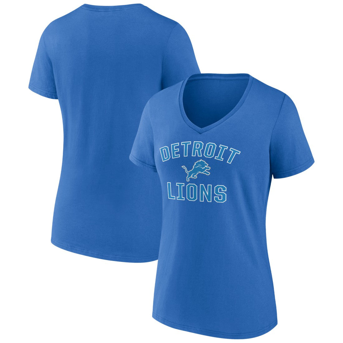 Women's Victory Arch Team V-Neck T-Shirt - Detroit Lions