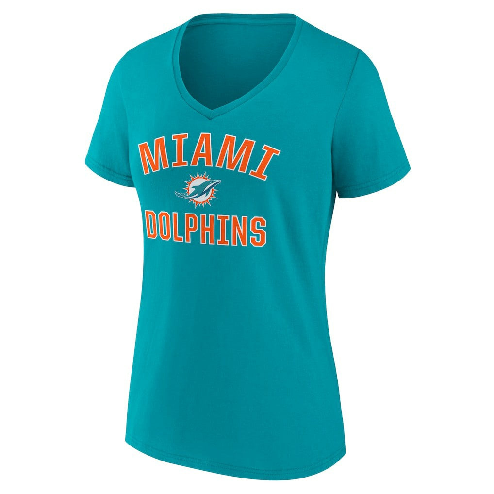 Women's Victory Arch Team V-Neck T-Shirt - Miami Dolphins