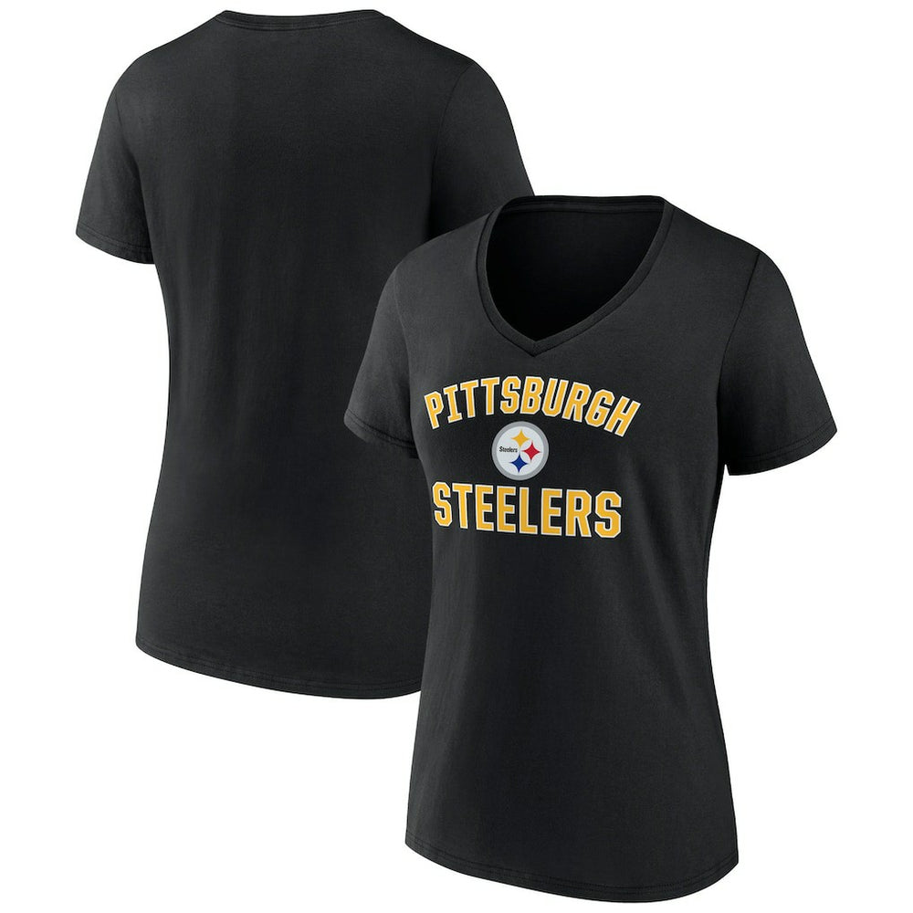 Women's Victory Arch Team V-Neck T-Shirt - Pittsburgh Steelers