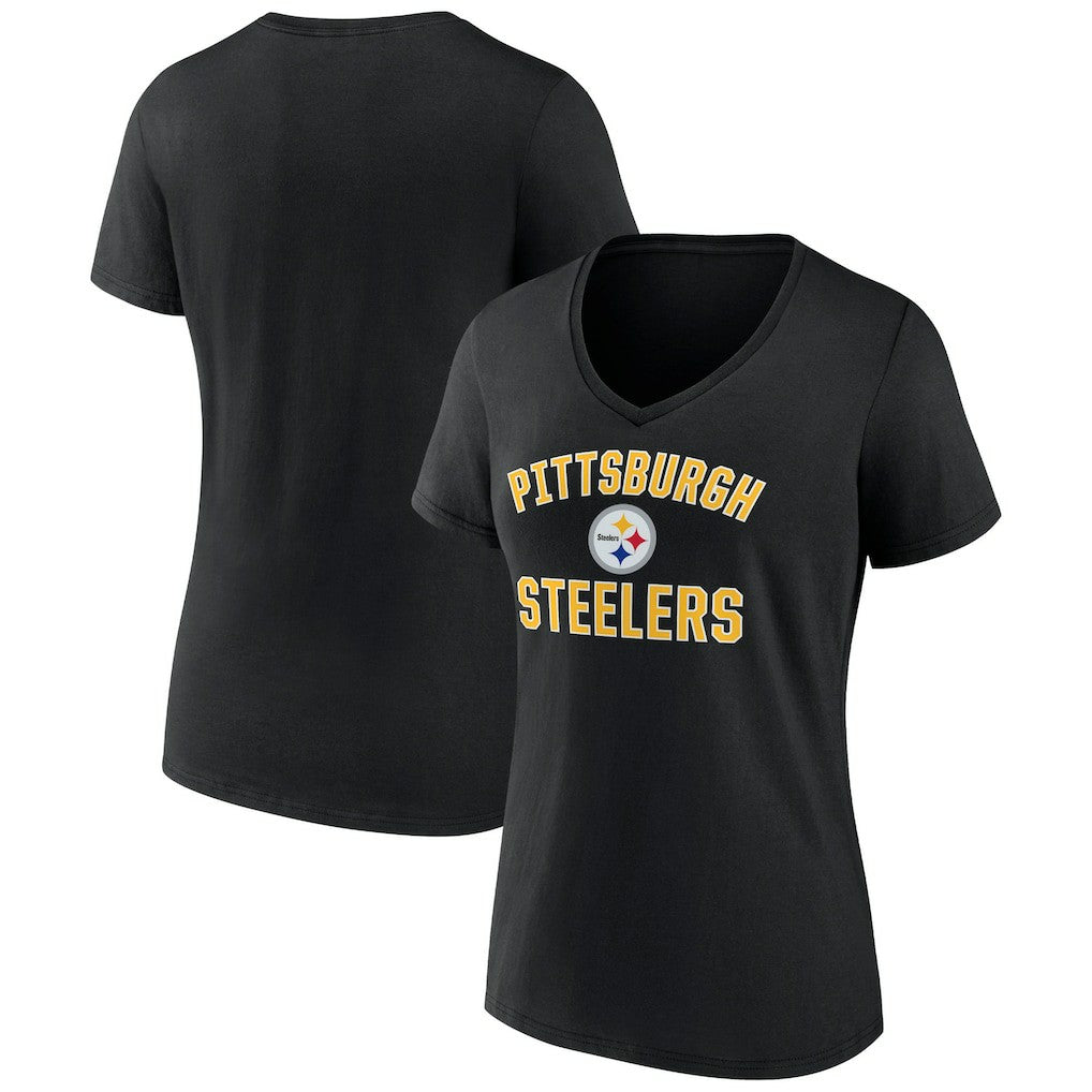 Women's Victory Arch Team V-Neck T-Shirt - Pittsburgh Steelers