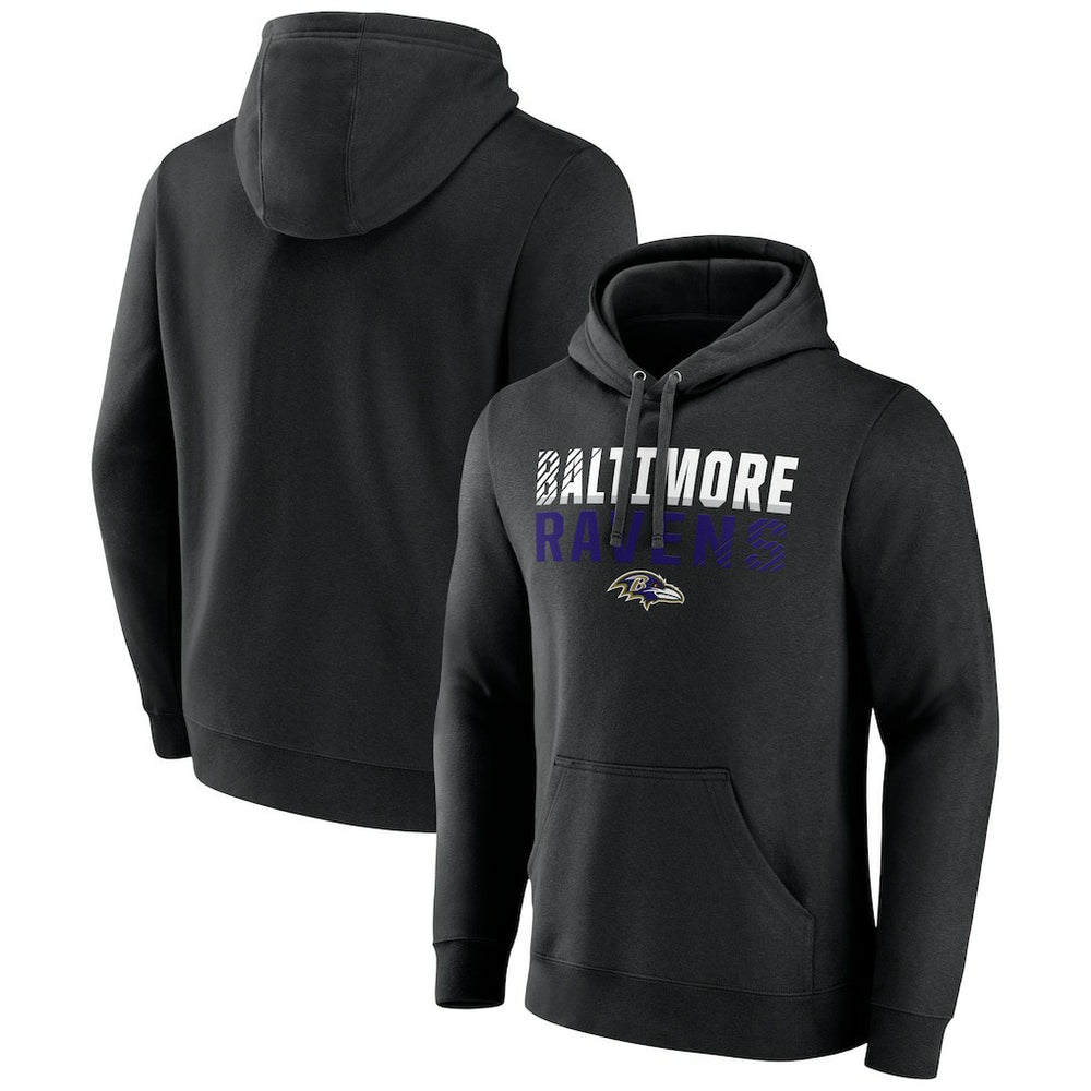 Team Fade Out Fitted Pullover Hoodie - Baltimore Ravens