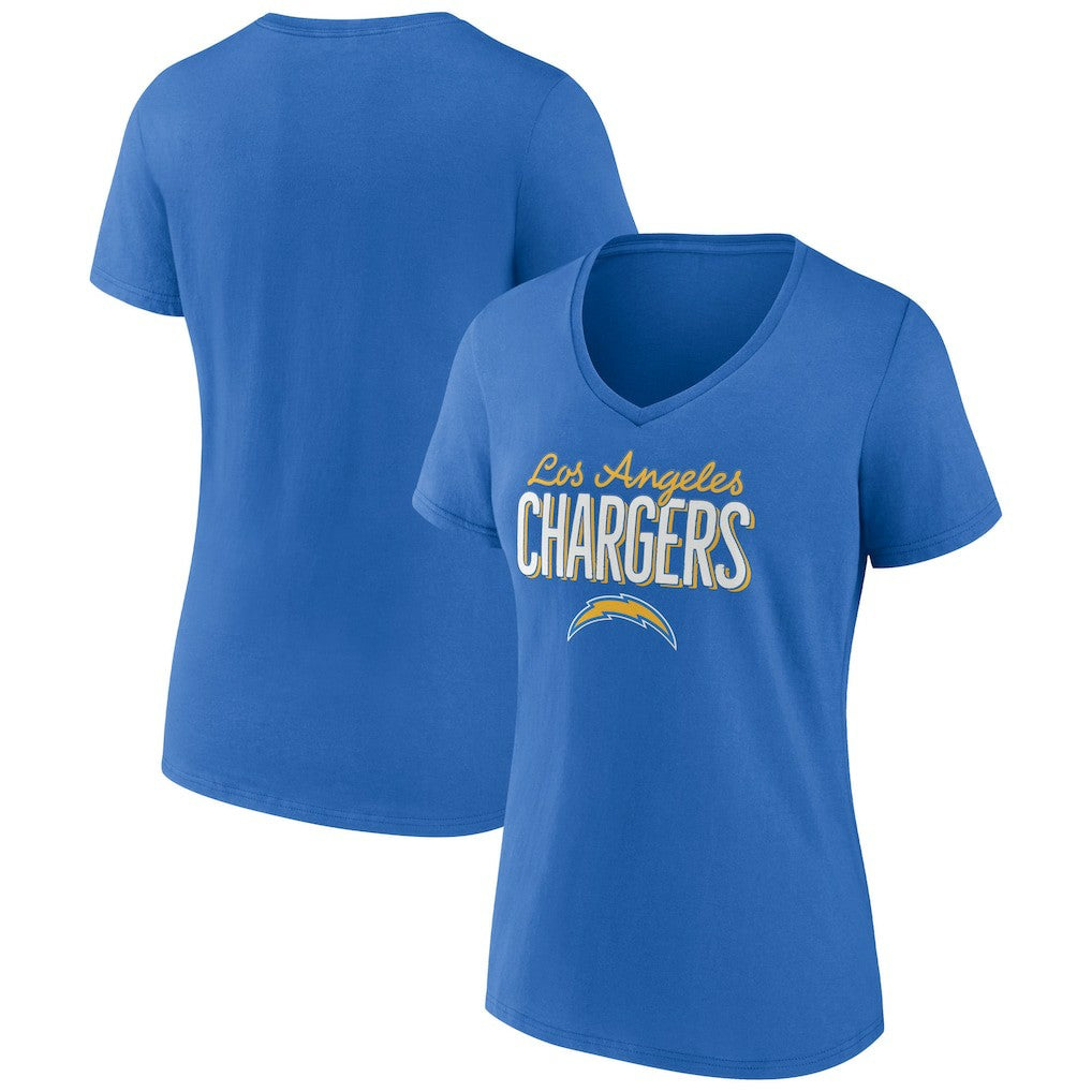 Women's Nostalgia V-Neck T-Shirt - Los Angeles Chargers