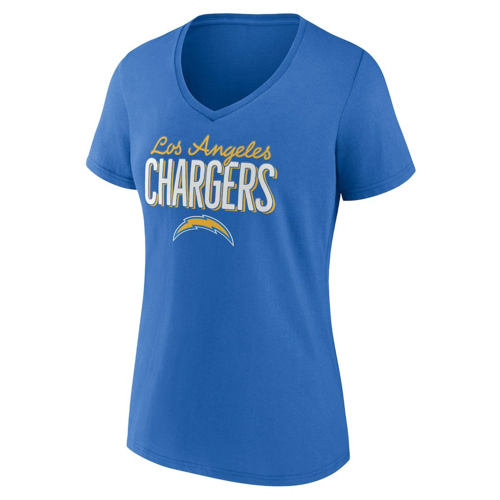 Women's Nostalgia V-Neck T-Shirt - Los Angeles Chargers