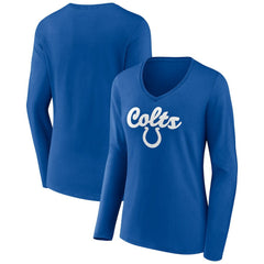 Women's Freehand Team Long Sleeve V-Neck T-Shirt - Indianapolis Colts