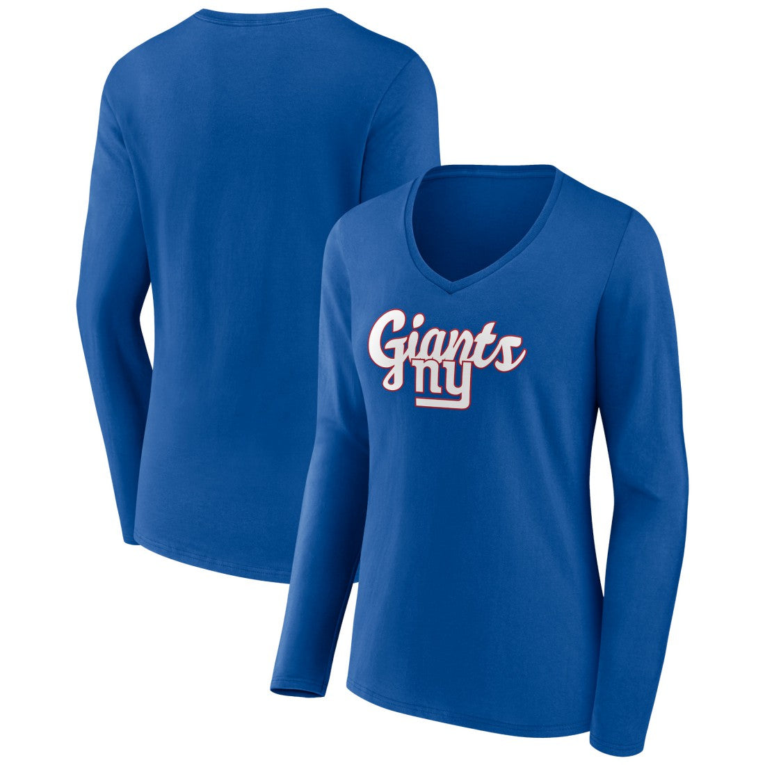 Women's Freehand Team Long Sleeve V-Neck T-Shirt - New York Giants