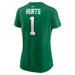 Jalen Hurts  Women's Player Name & Number T-Shirt - Philadelphia Eagles