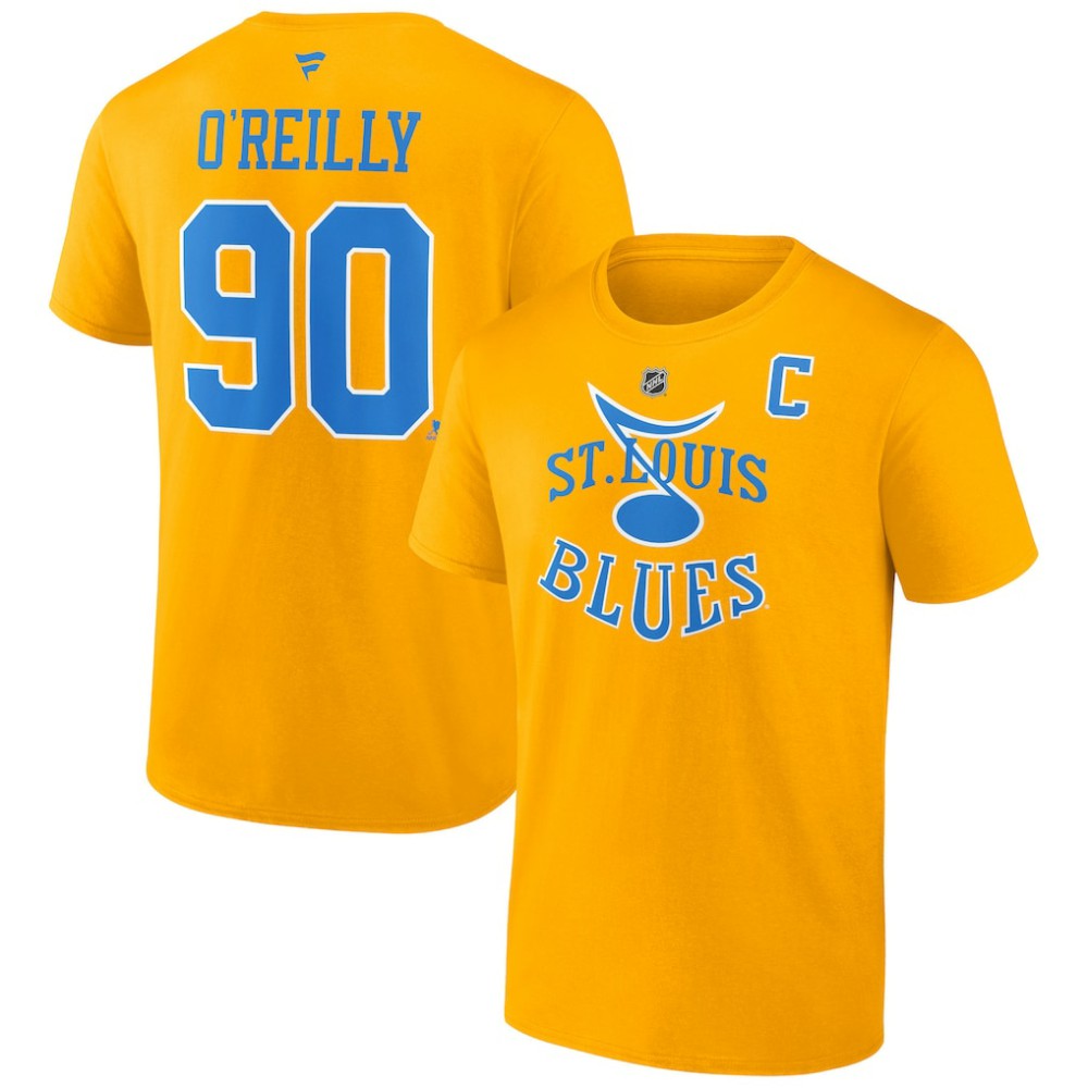 NHL Yellow Ryan O'Reilly St. Louis Blues Fanatics Special Edition 2.0 Name & Number T-Shirt