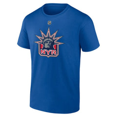 NHL Blue Adam Fox New York Rangers Fanatics Special Edition 2.0 Name & Number T-Shirt