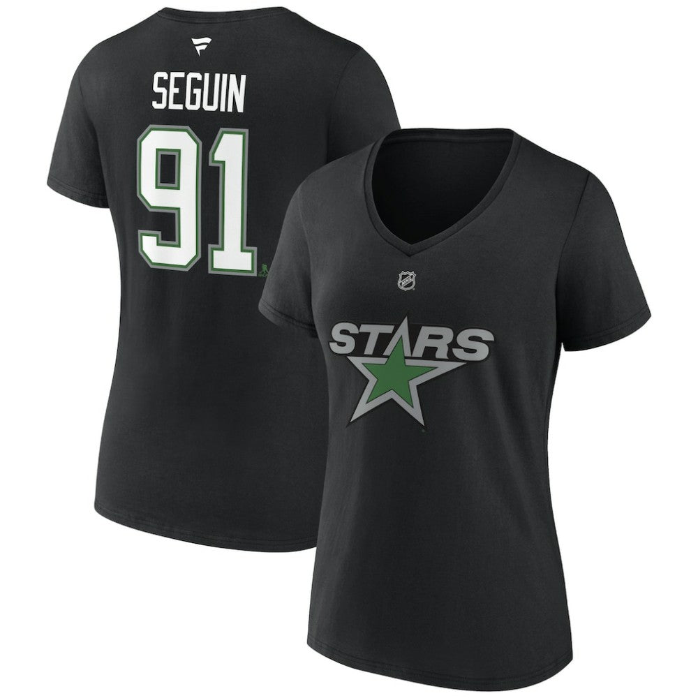 NHL Black Tyler Seguin Dallas Stars Fanatics Women's Special Edition 2.0 Name & Number V-Neck T-Shirt