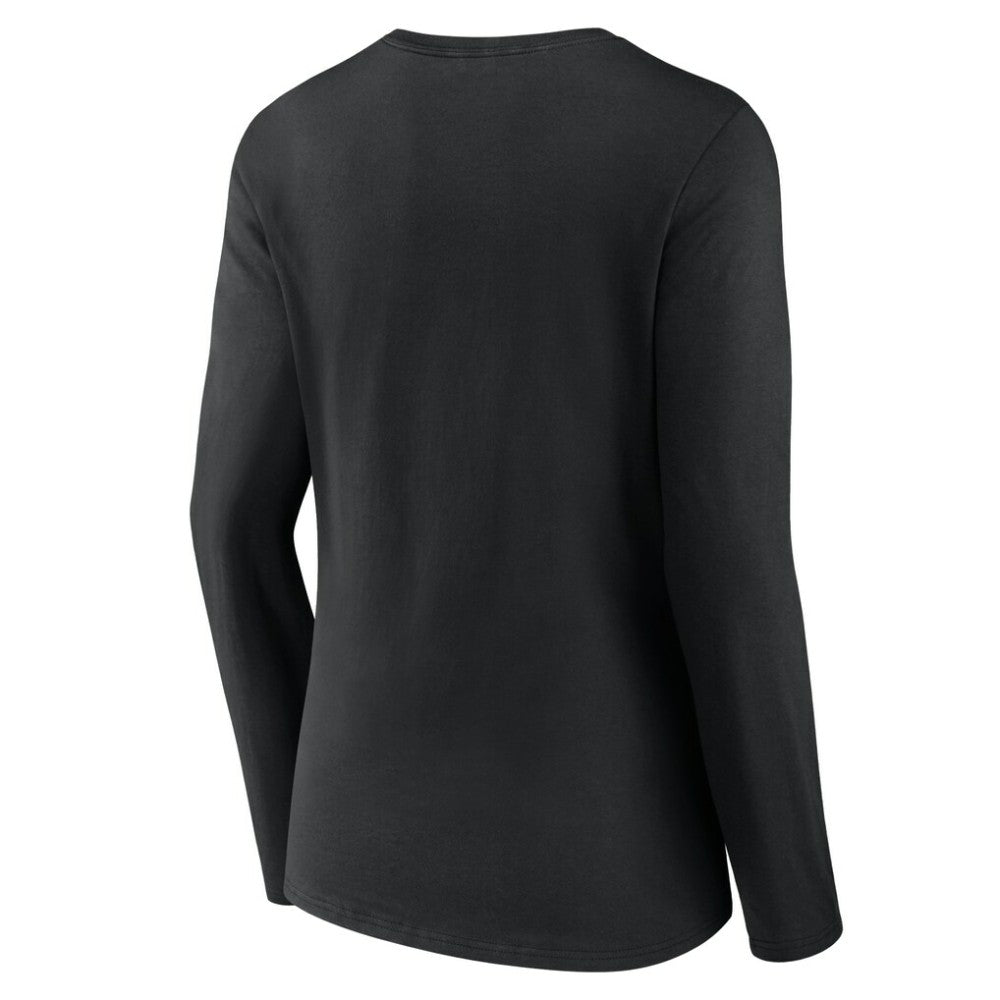 MLB Miami Marlins Women's Victory Script Long Sleeve V-Neck T-Shirt
