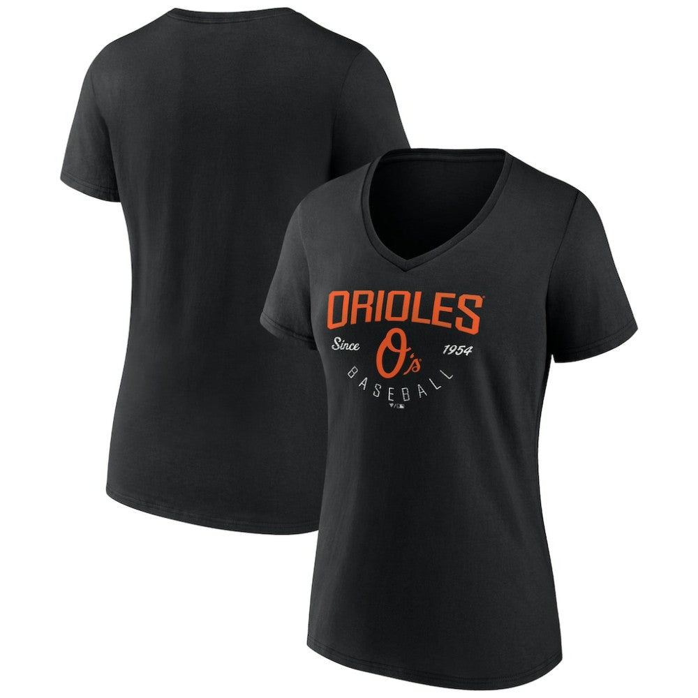 MLB Baltimore Orioles Women's Live For It Team V-Neck T-Shirt