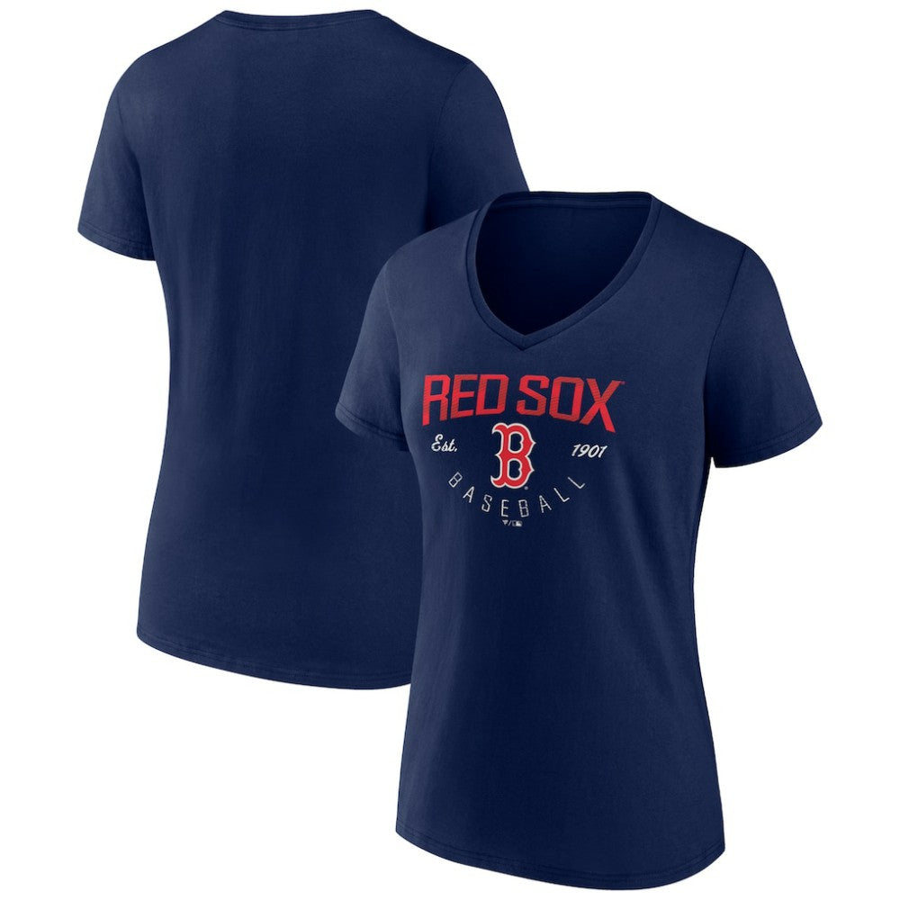 MLB Boston Red Sox Women's Live For It Team V-Neck T-Shirt