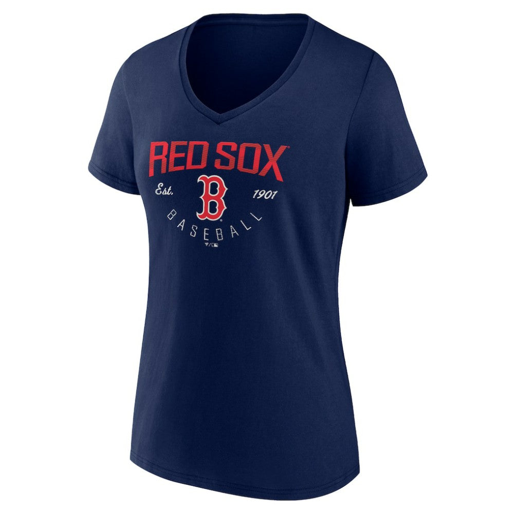 MLB Boston Red Sox Women's Live For It Team V-Neck T-Shirt