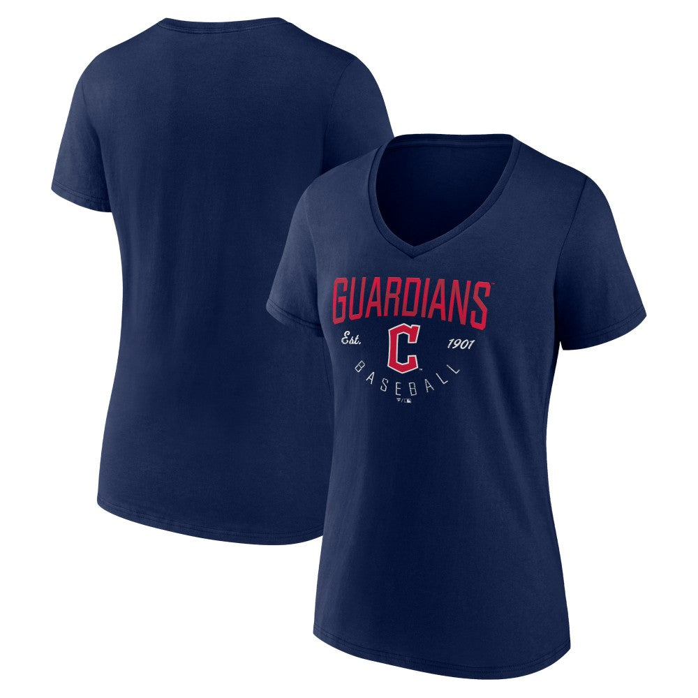 MLB Cleveland Guardians Women's Live For It Team V-Neck T-Shirt