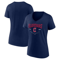 MLB Cleveland Guardians Women's Live For It Team V-Neck T-Shirt