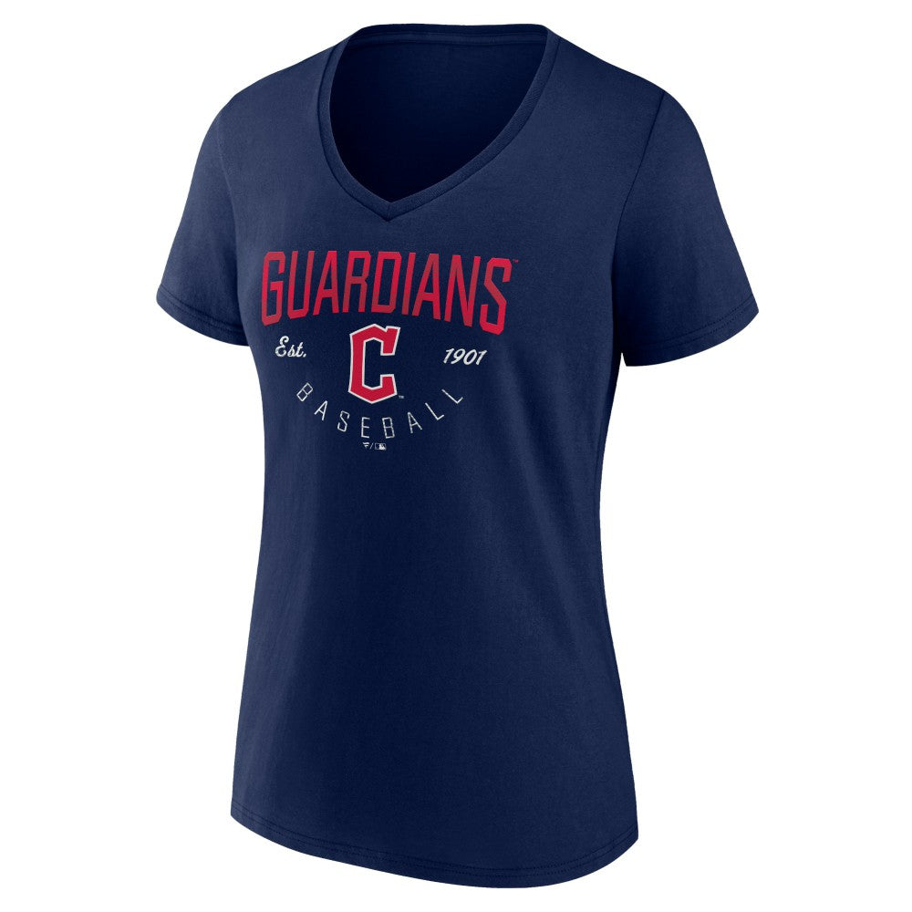 MLB Cleveland Guardians Women's Live For It Team V-Neck T-Shirt