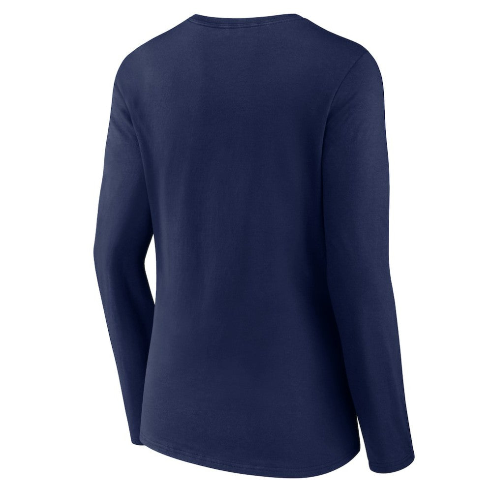 MLB Cleveland Guardians Women's Live For It Long Sleeve Long Sleeve V-Neck T-Shirt