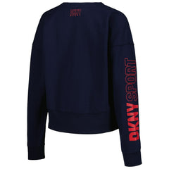 MLB Atlanta Braves DKNY Sport Women's Lily V-Neck Pullover Sweatshirt