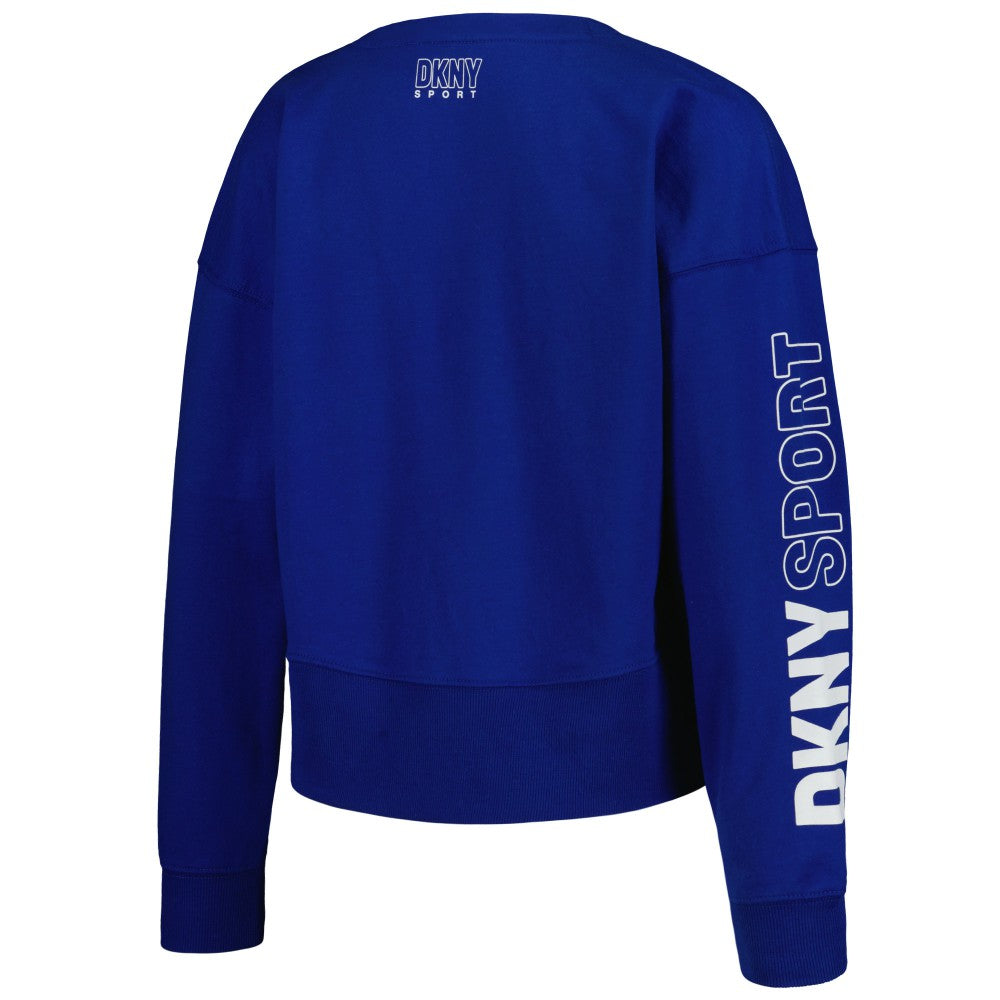MLB Kansas City Royals DKNY Sport Women's Lily V-Neck Pullover Sweatshirt