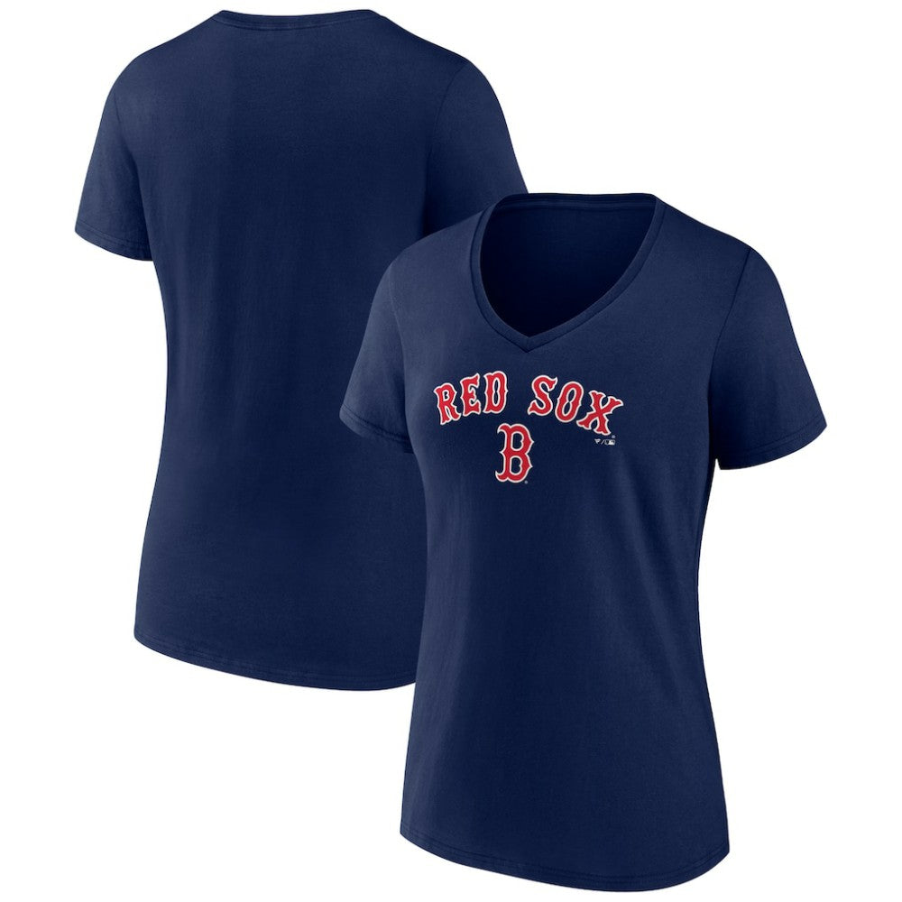 MLB Boston Red Sox Women's Lockup V-Neck T-Shirt