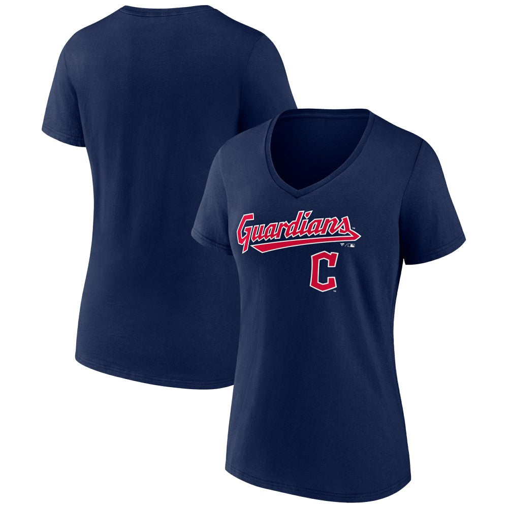 MLB Cleveland Guardians Women's Lockup V-Neck T-Shirt